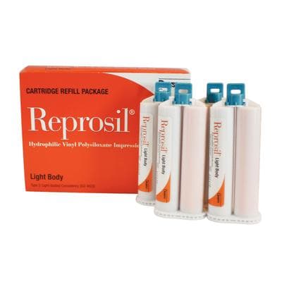 Reprosil Hydrophilic VPS Impression Material, Light Body, Orange, 50 ml Cartridge Refill with Mixing Tips, 4/Pk, 626600 thumbnail 19