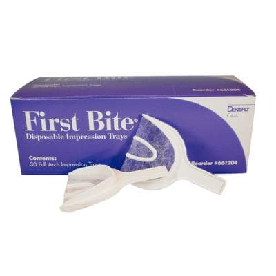 First Bite Disposable Double-Arch Impression Trays, Full Arch, Rigid Polystyrene with Gauze Webbing, 30/Box, 661204 thumbnail 16