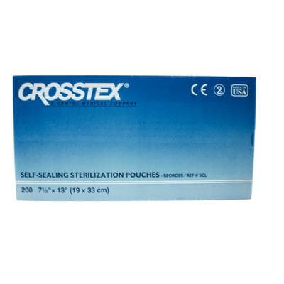 Crosstex Duo-Check Self-Seal Sterilization Pouches, 7-1/2" x 13", Blue Tint, 200/Box, SCL thumbnail 16