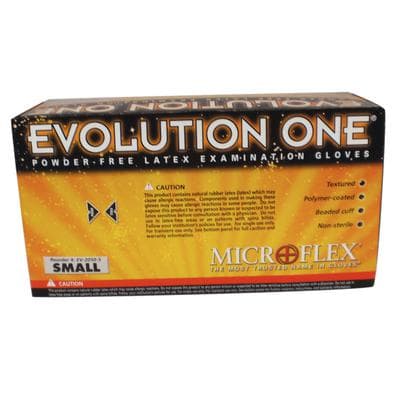 Evolution One Latex Examination Gloves, Powder-Free, Non-Sterile, Textured, Small, Natural, 100/Box, EV-2050-S thumbnail 6