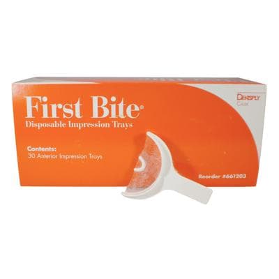 First Bite Disposable Double-Arch Impression Trays, Anterior, Rigid Polystyrene with Gauze Webbing, 30/Box, 661203 thumbnail 16