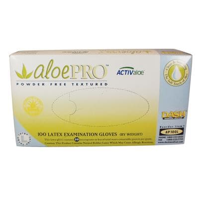 AloePRO Latex Examination Gloves, Powder Free, Textured, Aloe Coated, Large, Natural, 100/Box, AP100L thumbnail 14