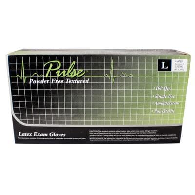 Pulse Latex Powder-Free Textured Exam Gloves, Large, White, 100/Box, 151300 thumbnail 8