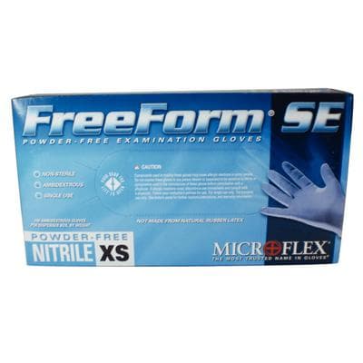 Microflex FreeForm SE Powder-Free Nitrile Exam Gloves, X-Small, Blue, 100/Box, FFS-700-XS thumbnail 14