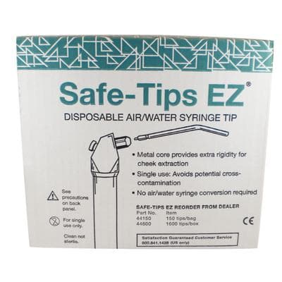 Safe-Tips EZ Disposable Air/Water Syringe Tips, Plastic with Metal Core, White, 1600/Pkg, 44600 thumbnail 13