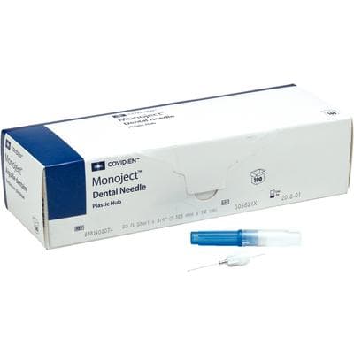 Monoject #400 Dental Anesthetic Needles, Plastic Hub, 30 Gauge, Short (3/4 in / 21 mm), Blue, 100/Box, 8881400074 thumbnail 17