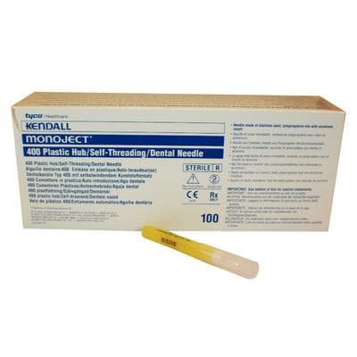 Monoject 400 Plastic Hub Dental Needles, 27 Gauge Long, 1-1/4 in (32 mm), Yellow, 100/Box, 8881400058 thumbnail 14