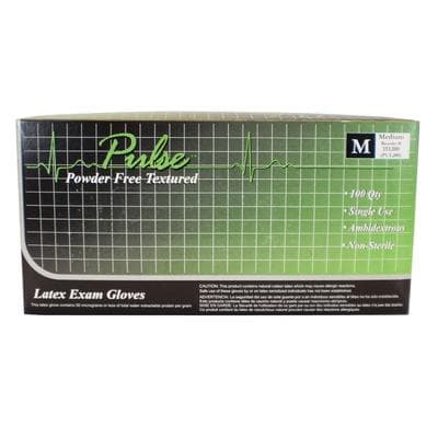 Pulse Latex Powder-Free Exam Gloves, Textured, Non-Sterile, Medium, White, 100/Box, 151200 thumbnail 7