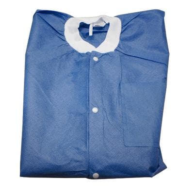 Extra-Safe Ceil Blue Hip-Length Lab Jacket, AAMI Level 3, SMS, Latex-Free, 2XL, 10/Pk, 3630CB2XL thumbnail 6