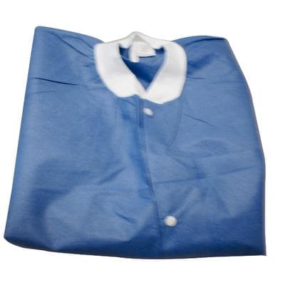 Extra-Safe Ceil Blue Lab Coat, AAMI Level 3, Fluid Resistant, Knee Length, 2XL, 10/Pk, 3660CB2XL thumbnail 15