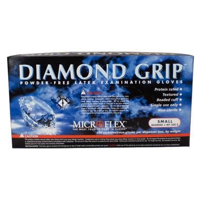 Microflex Diamond Grip MF-300 Powder-Free Latex Exam Gloves, Small, Natural, 100/Box, MF-300-S thumbnail 16
