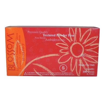 Blossom Latex Exam Gloves, Powder-Free, Textured, Non-Sterile, Small, White, 100/Box, 6226 thumbnail 11
