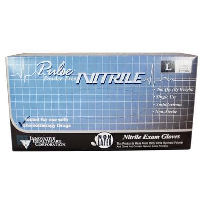 Pulse Nitrile Powder-Free Exam Gloves, Large, Dark Lavender Blue, Textured, Chemo Rated, 200/Box, 177302 thumbnail 8