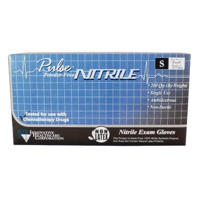 Pulse Nitrile Powder-Free Exam Gloves, Small, Dark Lavender Blue, Textured, Chemo Rated, 200/Bx, 177102 thumbnail 7