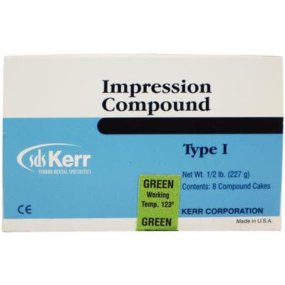 Kerr Impression Compound Cakes, Green, Type 1, 1/2 lb, 8/Pkg, 00441 thumbnail 11