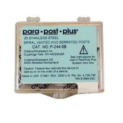 ParaPost Plus Stainless Steel Endodontic Posts, Size 5, .050" (1.25 mm), Red, Bulk Refill, 25/Pk, P244-5B thumbnail 13