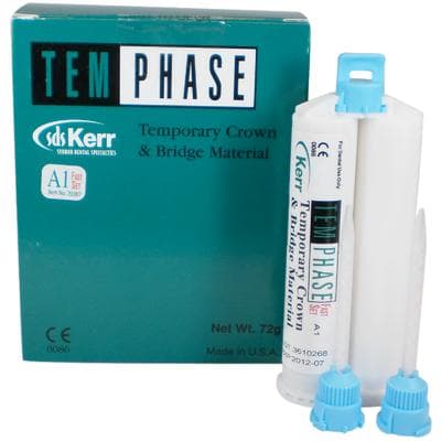 Temphase Temporary Crown & Bridge Material, Fast Set, Shade A1, 72 g Cartridge Refill with 12 Mixing Tips, 29367 thumbnail 11