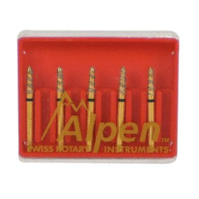 Alpen® TurboCut™ Diamond Bur, FG Friction Grip, Curettage/Tapered Beveled End, Super Coarse, Black, #877K-018, 1.8 mm Diameter, 6.0 mm Length, 5/Pkg thumbnail 6