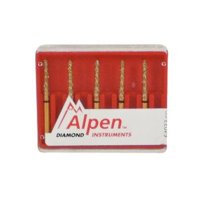 Alpen TurboCut Diamond Bur, FG, Curettage/Beveled Taper, #879K, 1.6 mm, Super Coarse, Black, 5/Pk, R879KTC016FG thumbnail 7