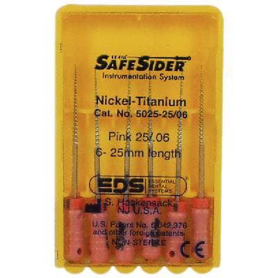 SafeSiders NiTi Endodontic Reamers, #25/.06 Taper, 25mm, Pink, 6/Pk, 5025-25/06 thumbnail 11