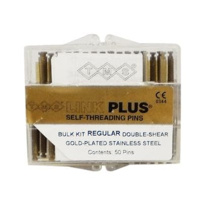 TMS Link Plus Self-Threading Parapulpal Pins, Regular Double Shear, Gold-Plated Stainless Steel, 0.027 in / 0.675 mm, Bulk Kit, 50/Pk, L-752 thumbnail 6