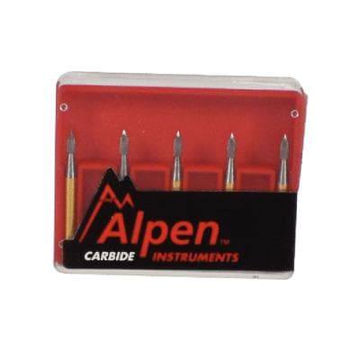Coltene Alpen Carbide Trimming & Finishing Bur, #7102, Flame, 12 Flute, FG, 1.2 mm, 5/Pk, R707102 thumbnail 8