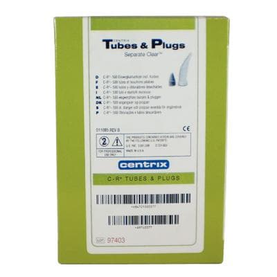 Centrix AccuDose C-R Tubes and Plugs, Medium Viscosity, Separate Clear Tube with Grey Plug, 500/Pk, 210003 thumbnail 13