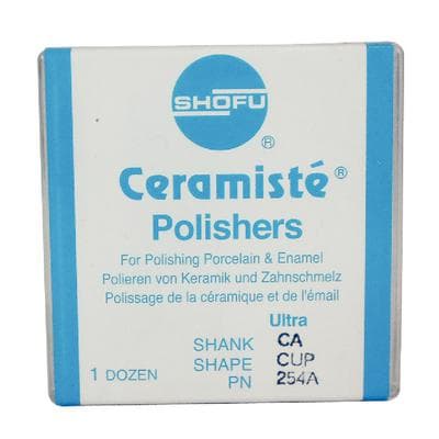 Shofu CeraMisté Soft Polishers, CA, Ultra (Yellow Band), Cup, #065, Grey/Yellow, 12/Pk, 254A thumbnail 11