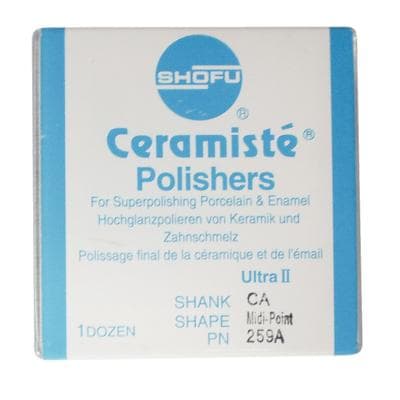 Shofu Ceramisté Ultra II CA Midi-Point Polishers, White Band, ISO #060, 12/Pk, 259A thumbnail 9