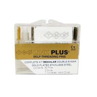 TMS Link Plus Self-Threading Parapulpal Pins, Gold-Plated Stainless Steel, Regular Double Shear, Complete Kit, 0.027"/0.675 mm, 20 Pins, L751 thumbnail 10