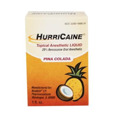HurriCaine Topical Anesthetic Liquid, 20% Benzocaine, Pina Colada, 1 oz Jar, 0283-1886-31 thumbnail 9