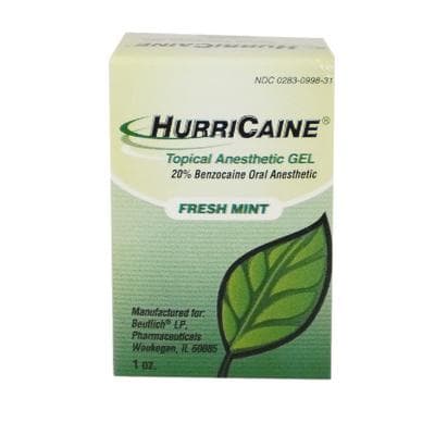 HurriCaine Topical Anesthetic Gel, 20% Benzocaine, Fresh Mint, 1 oz Jar, 0283-0998-31 thumbnail 10