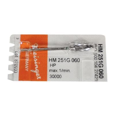 Meisinger HM251G-060 Lab Carbide Bur, Coarse Plain Cut Taper, Round End, Handpiece, 6.0 mm Diameter, 1/Pkg thumbnail 7