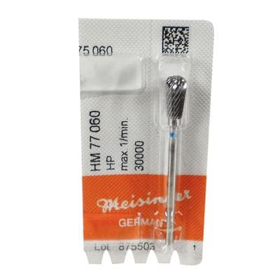 Meisinger HM77-060 HP Lab Carbide Bur, Pear, Medium, Plain Cut, 6.0 mm, 1/Pkg thumbnail 8
