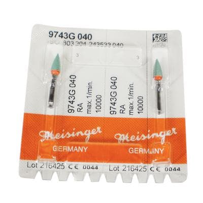 Meisinger Twist Ceramic Polisher, Flame, Green/Orange, Coarse, RA, 4.0 mm, 2/Pkg, 9743G-040-RA-GR/O thumbnail 11