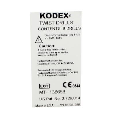 Coltene Kodex Twist Drill, Minim Silver, K93, 0.021" x 0.157" (0.525 mm x 4 mm), Without Depth Limiting, 6/Pk thumbnail 11