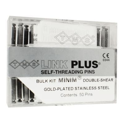 TMS Link Plus Self-Threading Parapulpal Pins, Gold-Plated Stainless Steel, Minim Double Shear, 0.021", Silver, 2-in-1 Bulk Kit, 50/Pk, L732 thumbnail 17