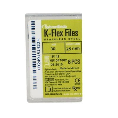 Kerr K-Flex Stainless Steel Hand Files, 25 mm, #30, Blue, 6/Pk, 15142 thumbnail 22