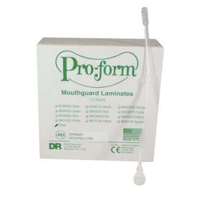 Pro-Form Mouthguard Laminates, Dual-Color, 5" x 5", 0.160" (4mm), Red/Yellow, 12/Pk, 9598420 thumbnail 8
