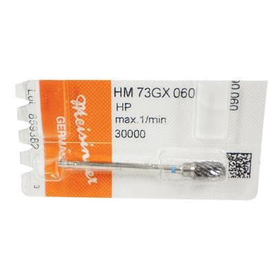 Meisinger HM 73GX-060-HP Lab Carbide Bur, Medium Egg/Football Shape, 6.0 mm Diameter, Handpiece, 1 Each thumbnail 7