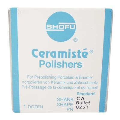 Shofu Ceramiste CA Standard Bullet Polishers, #040, Grey, 12/Pk, 0251 thumbnail 15