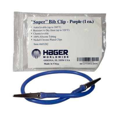 Hager Worldwide Super Bib Clip, Purple, 14", Reusable, 1/Pkg, 605282 thumbnail 11