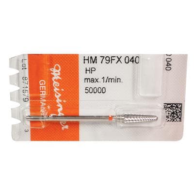 Meisinger HM79FX-040-HP Laboratory Carbide Bur, Fine Round End Taper, Cross-Cut, 4.0 mm, Handpiece, Red Ring, 1/Pk thumbnail 10