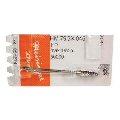 Meisinger HM79GX-045 Lab Carbide Bur, Round End Taper, X-Cut, Medium, 4.5 mm, HP, 1/Pkg thumbnail 9