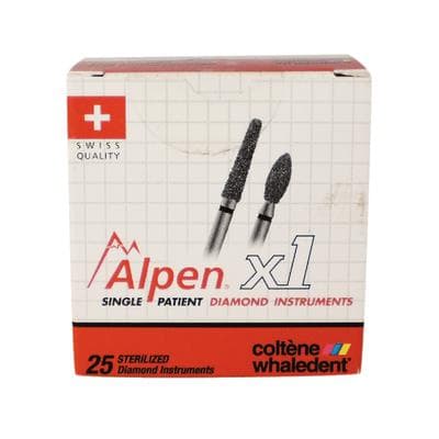Alpen x1 Single-Use Diamond Bur, FG, #909-042C, Round Wheel, Coarse, Green, 4.2 mm, 25/Pk, X909C042 thumbnail 16