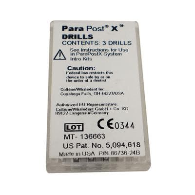 ParaPost X-System Drills, Size 3, Brown, 0.036" (0.9 mm), Two-Fluted, 3/Pk, P423 thumbnail 22