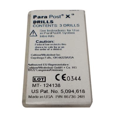 ParaPost X-System Two-Fluted Drills, Size 5, Red, 0.050" (1.25 mm), 3/Pk, P42-5 thumbnail 19