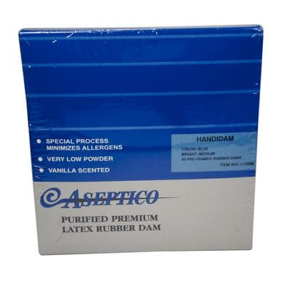 Handi-Dam Pre-Framed Latex Rubber Dam, Blue, Powder-Free, Medium, 20/Pk, I-70BM thumbnail 11
