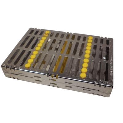 Hu-Friedy IMS Signature Series Instrument Cassette, 10-Instrument, Small, Yellow, 5.5" x 8" x 1.25", IM5105, 1/Pk thumbnail 9