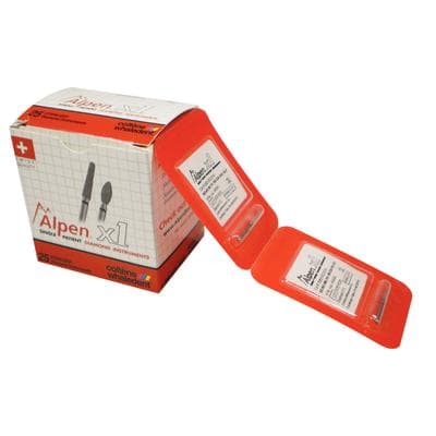 Alpen X1 Single-Use Diamond Bur, FG, Tapered Round End, #85010-016, Super Coarse, Black, 1.6 mm, 25/Pk, X85010SC016 thumbnail 18